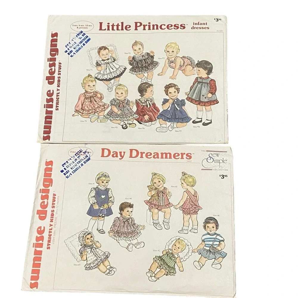 Sunrise Designs Little Princess & Day Dreamers Pattern‎ Lot